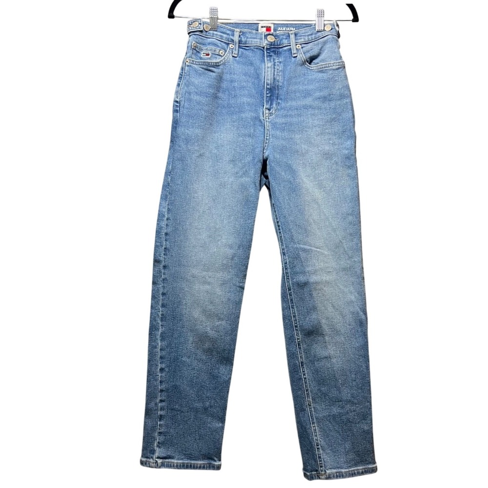 Tommy Hilfiger Jeans Straight Julie Ultra High Rise Light Wash Denim Women's 29